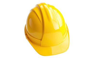 Fototapeta premium Yellow Construction Safety Helmet Isolated on Transparant Background