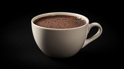 Fototapeta premium Hot coffee, studio shot, dark background, beverage