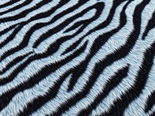 The zebra's fur is white and black, creating a striking contrast