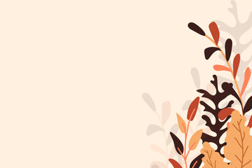 autumn background minimalist vector illustration