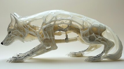Mechanical Wolf Sculpture: A Masterpiece of Precision Engineering and Artistic Vision