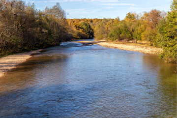 outdoor walks in a nature park with an overview of the area and the river