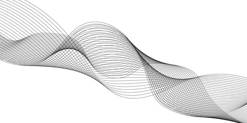 curved geometric abstract wave line patterns, abstract black technology blend smooth wave lines, twisted curve lines with blend effect, wave line abstract background with shapes.