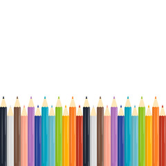 Set of Colored Pencils for Drawing. Back to School Supplies