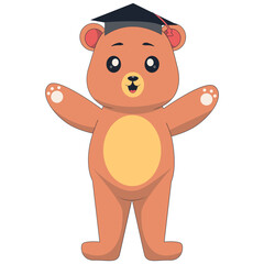 Bear Cartoon Character. Vector Illustration Design