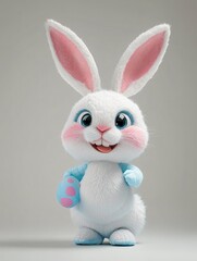 Obraz premium Cute Blue Bunny Plushie