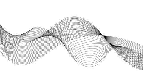 Wave Design of line pattern abstract background, abstract background with curved wave lines, wave line geometric patterns in concept of technology, science and presentation.