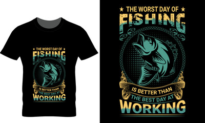 Fototapeta premium Fishing T-Shirt Design.