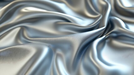 Obraz premium Silver Draped Fabric Showing Soft Curves and Texture