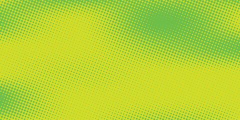 Dots halftone yellow green color pattern gradient texture background. vector ilustration
