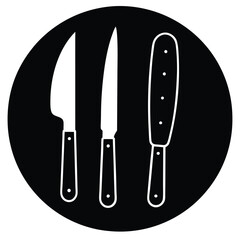  Knife and Cutting Board vector Illustration