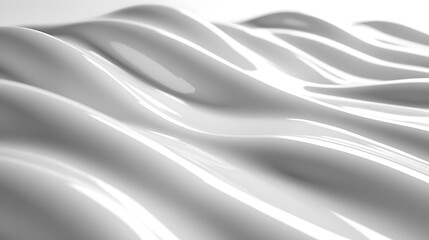 Naklejka premium Abstract White Wavy Surface Texture Design