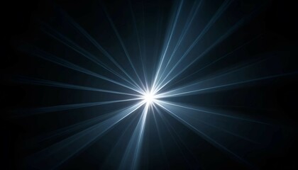 Obraz premium Radiant Starburst Light Effect on a Dark Background, Representing Brilliance, Energy, and Illumination in Futuristic and Cosmic Contexts