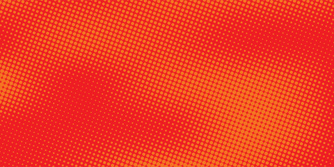 Dots halftone orange color pattern gradient texture with technology digital background. Dots pop art comics with summer background. vector ilustration