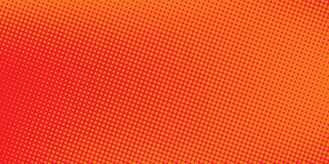 Dots halftone orange color pattern gradient texture with technology digital background. Dots pop art comics with summer background. vector ilustration