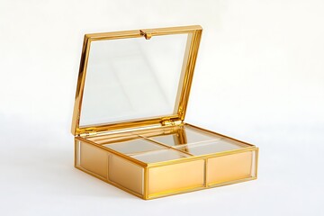 Gold-accented Glass-fronted Jewelry Box with Dividers