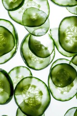 Lime Green Cucumber Slices