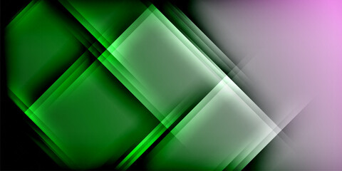 Expressive poster with shadow lines. Features technology, minimalist, and business themes, bright vibrant color schemes