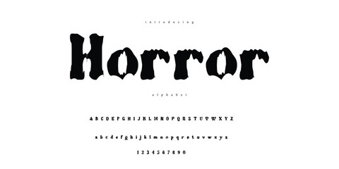 horror font alphabet typography typeface ABC © over50