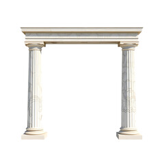 Fototapeta premium Greek column isolated on transparent background