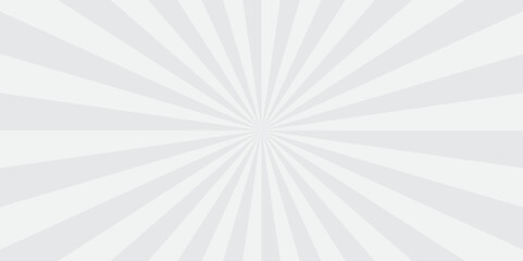 Vector sunburst pattern white and gray design. Vintage sunrays illustration swirl grunge backdrop line. sun beam vector banner design and comic burst gradient concept pattern.