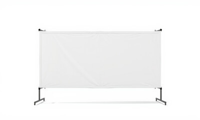 blank banner stand mockup with simple design, ideal for advertising or presentations. stand features sturdy frame and smooth surface for easy printing