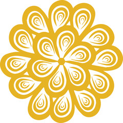 Beautiful flower art and mandala vector design