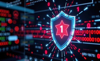A shield and padlock symbolizing robust protection against computer viruses, ensuring secure and safe digital experiences.