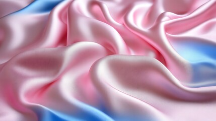 Obraz premium Pink and blue silk fabric draped softly