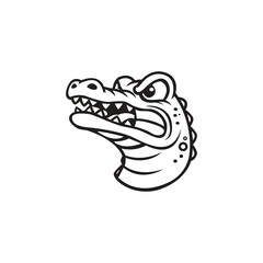 crocodile head mascot template