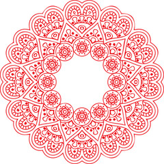 Beautiful flower art and mandala vector design