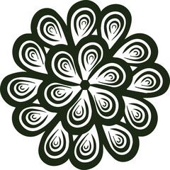 Beautiful flower art and mandala vector design