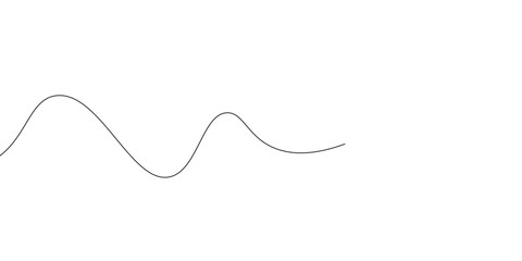 Thin line wavy abstract vector background. Curve wave seamless pattern. Line art striped graphic template.