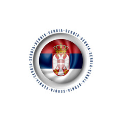 Fototapeta premium SERBIA ,country flag vector with circular design