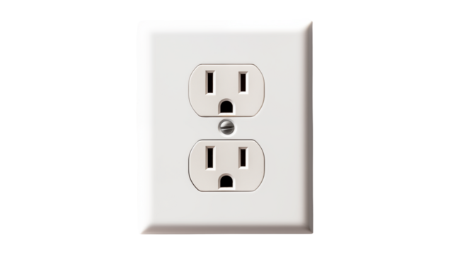electrical outlet on a transparent background