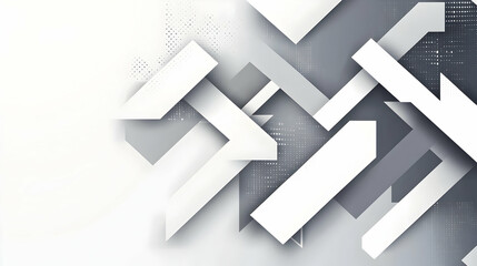 Abstract grey and white geometric shapes; digital background; tech design; website banner