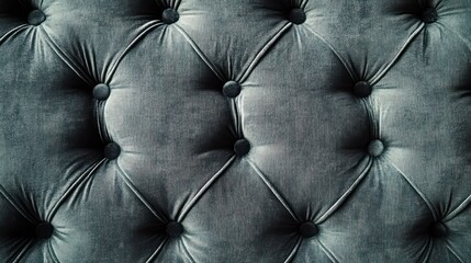 Fototapeta premium Close-up of a tufted fabric texture with buttons, showcasing a sophisticated design.