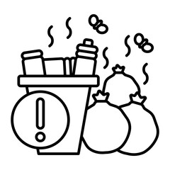 Trash waste icon