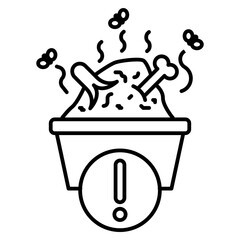 Organic trash waste icon