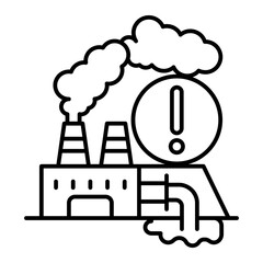 Industrial pollution icon