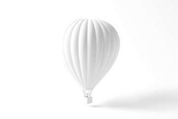 Obraz premium Three Pastel Hot Air Balloons Against a White Background
