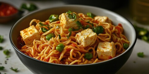 Gluten-Free Tofu Spaghetti in Bowl