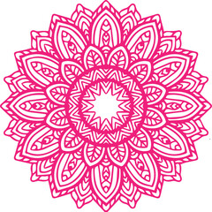 Beautiful flower art and mandala vector design