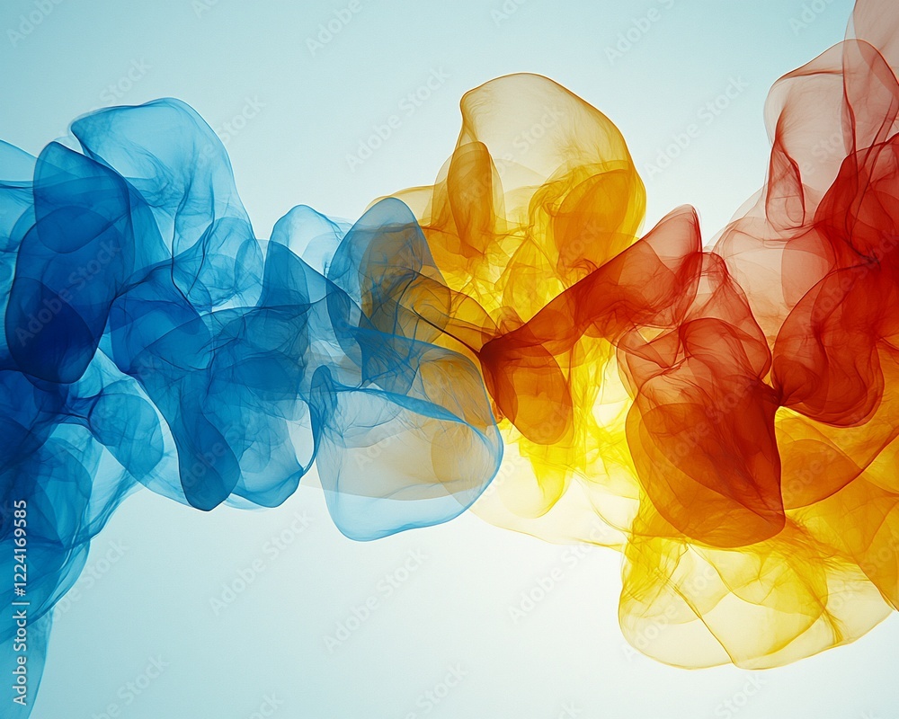 Poster abstract colorful flowing wave design. (1)