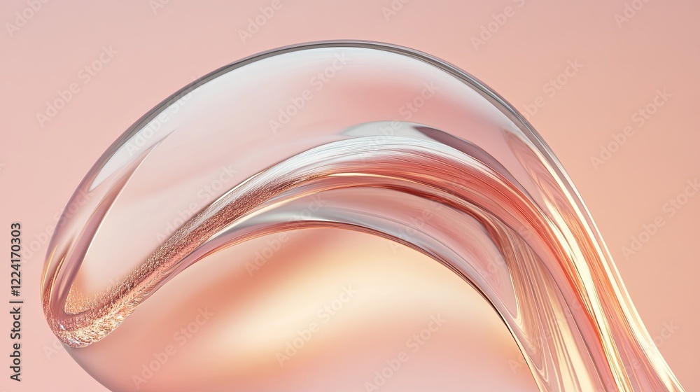 Poster morphing liquid sphere transforms into various geometric shapes with smooth transitions in soft past