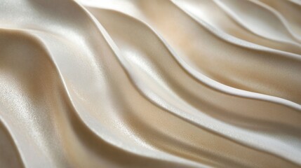 Obraz premium Close-up of smooth, wavy fabric texture with a soft sheen.