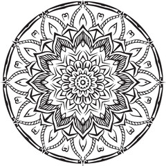 Beautiful flower art and mandala vector design