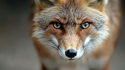 Obraz premium close up of fox with striking green eyes, showcasing its beautiful fur and features