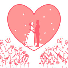 Happy valentine day illustration vector art,