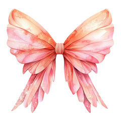 sweet pink pastel cupid coquette bow watercolor